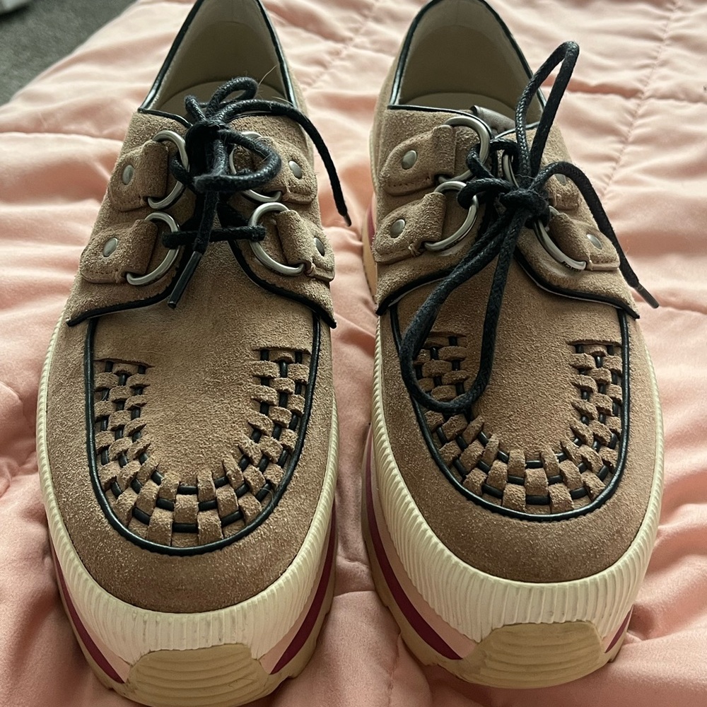 Women’s Brown Suede Lace-Up Shoes